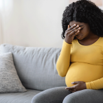 stressed pregnant woman